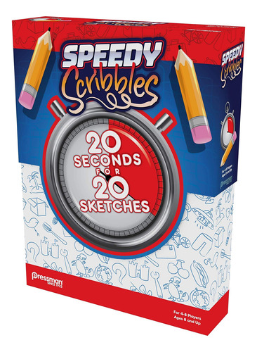 Juego De Dibujo Pressman Speedy Scribbles, 20 Segundos, 4 A