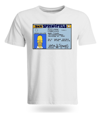 Camiseta Estampada Homero Simpson Id Licencia T-shirt