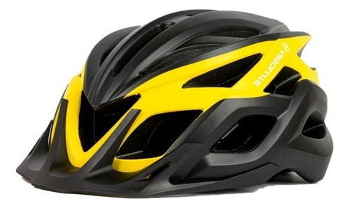 Capacete Absolute Wild Flash Pre/amarelo C/ Led Usb