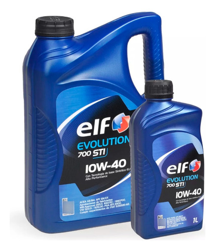 Kit 5 Litros Aceite Elf Evolution 700 St Semisintetico 10w40