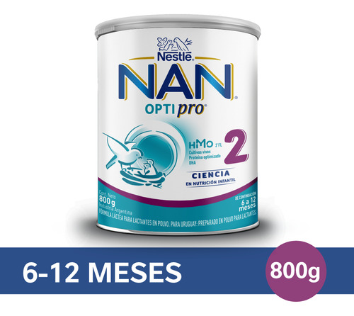 Nan Optipro 2 Leche Infantil En Polvo Lata 800gr Neutro
