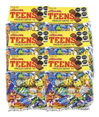 Chocolates Surtidos Teens Laposse 3 Kg. C/u 500g