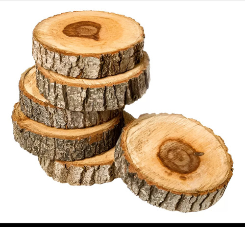 Rodajas De Madera Marrón