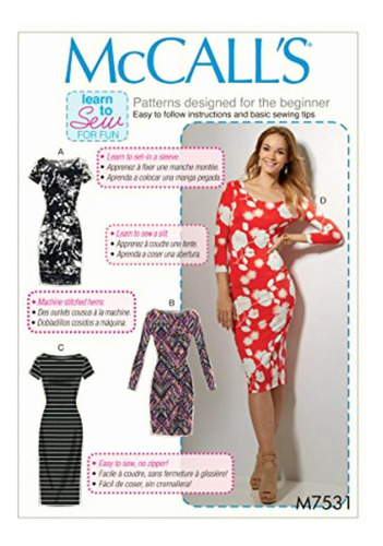 Mccall's Patterns Vestidos Bodycon De Punto Para Mujer