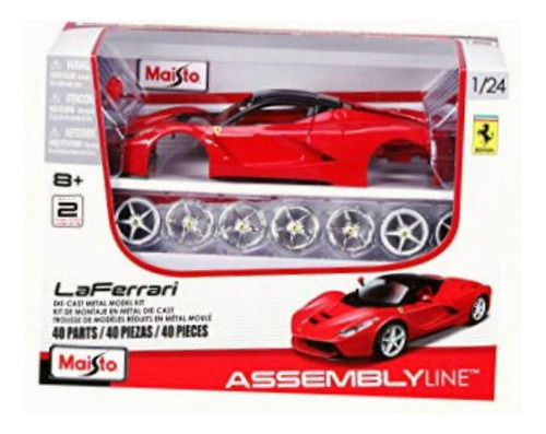 Maisto - 1:24 Assembly Line Laferrari Diecast Vehicle Color Rojo