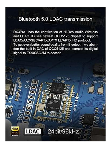 Topping Dx3pro+ Ldac Amplificador De Auriculares Es9038q2m