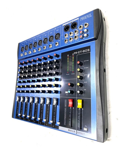 Mesa De Som Phoenix 8 Canais Balanceada Com Efeito 110v Novo