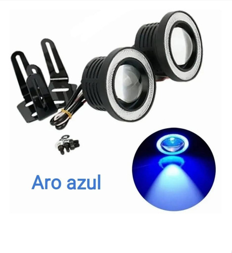 2 Faros Leds Tipo Ojo De Angel Universal Lupa 10w - 76/89 Mm