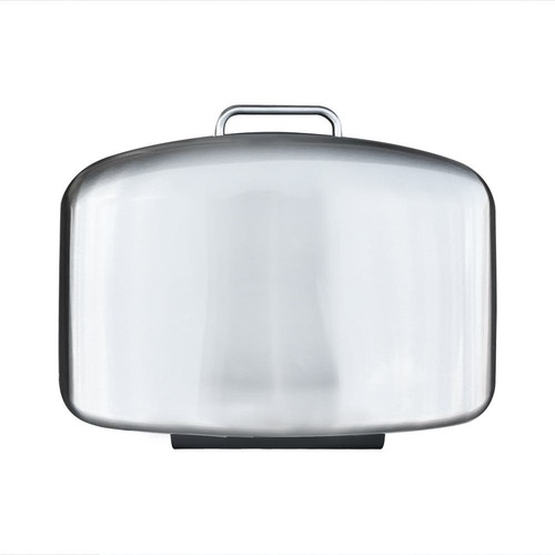 Bote De Basura Acero Inoxidable 50l Con Pedal Y Tapa Color Gris
