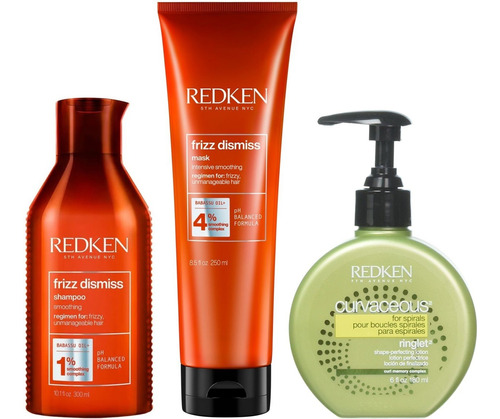 Redken Frizz Dismiss Shampoo + Máscara + Ringlet 07