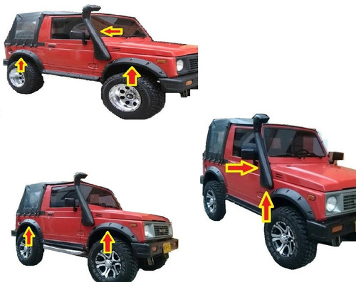 Imagen 1 de 7 de Kit Ampliaciones Y Snorkel Suzuki Sj410 - 413 Accesorios