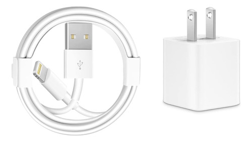 Cubo Cargador 5w + Cable Compatible iPhone 5/5s/6/7/8/x/xs