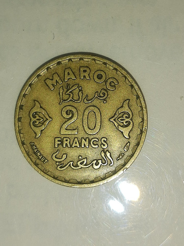 Moneda Marruecos 20 Franco 1952