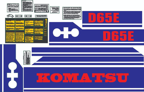 Decalque Faixa Adesiva Trator Esteira Komatsu D65 E