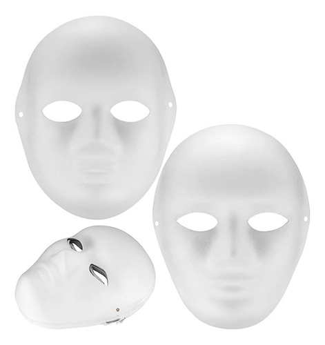 N Máscaras Faciais Completas, Papel Em Branco, Tinta Preta