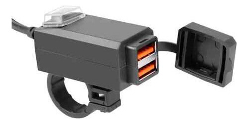 Cargador Turbo Para Motocicleta Puerto Usb Dual