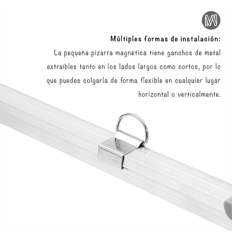 Imagen 4 de 10 de Pizarra Blanca Magnética 60x90 Escuela Clases Oficinas