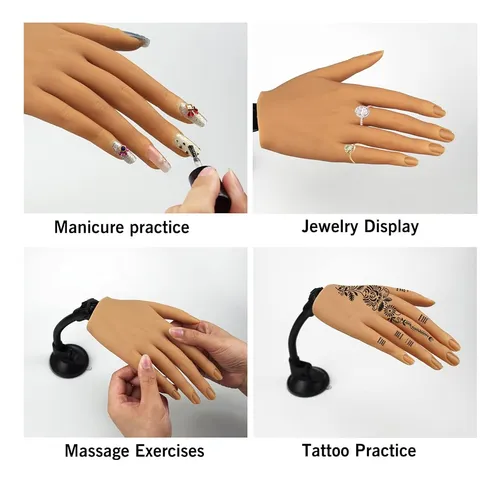 Mano De Práctica De Silicona Para Uñas Acrílicas, Maniquí