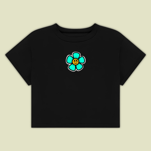 Crop Top Playera Bordado Croptop Moda Mujer Varios Diseños