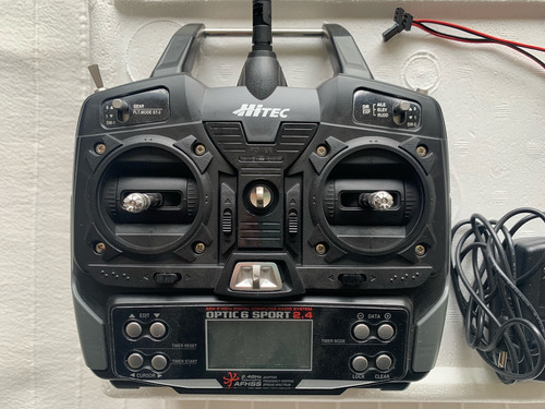 Radio Hitec Optic 6 2.4ghz Afhss, 6 Canales Casi Sin Uso (Usado)