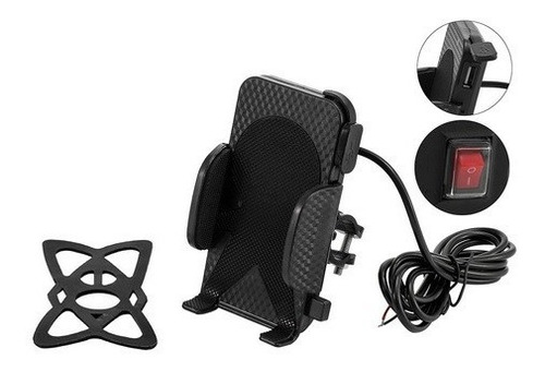 Soporte Cargador De Celular Para Moto Puerto Usb Lluvia 