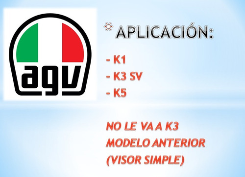 Imagen 2 de 9 de Visor Casco Agv K1 K3 Sv K5 Alternativ Iridium Gold Dompa 8