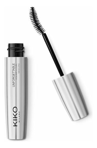Máscara de pestañas Kiko Milano Unforgetable Volume & Curl, color negro
