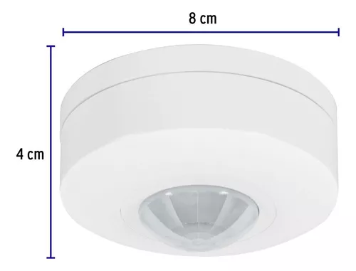 Detector de movimiento compacto IP44. Blanco