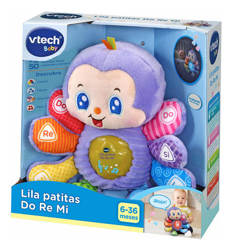 Peluche Musical Vtech Lila Patitas Do Re Mi Modo Dia/noche