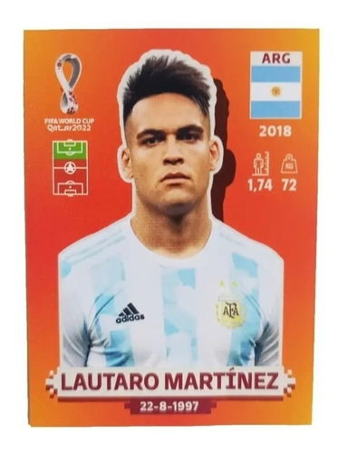 Figurita Mundial Lautaro Martinez Argentina Qatar 2022 Arg18