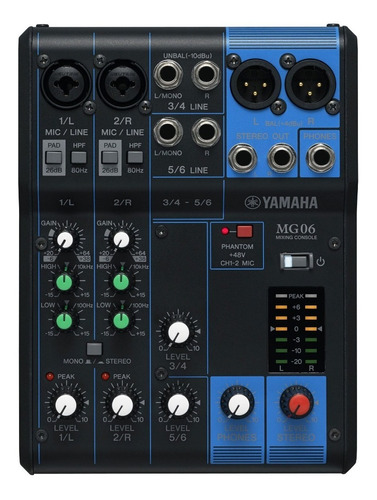 Yamaha Mg06 Consola Mezclador 6 Canales 2 Micro 1 Bus St