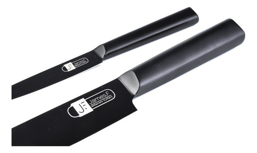 Faca De Carne James.f Black 19cm De Aço Inox