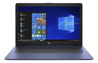 Laptop HP Stream 14-cb171wm azul 14", Intel Celeron N4000 4GB de RAM 64GB SSD, Intel HD Graphics 600 1366x768px Windows 10 Home