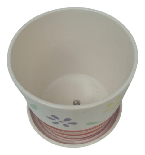 Maceta Cerámica Pintada Alto 14cm Diametro15cm