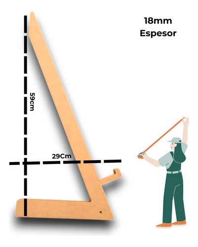 Atril De Mesa Madera Fibrofacil Para Pintar Soporte 59cm