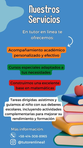 Imagen 2 de 4 de Tutorías, Refuerzo De Contenido Escolar Y Tareas Dirigidas