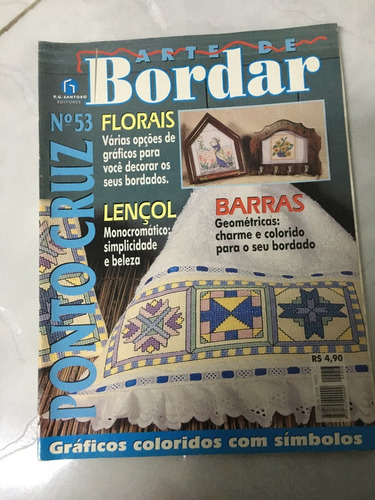Revista Arte De Bordar 53 Lençol Ponto Cruz Toalhas L012