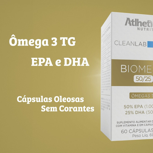 Cleanlab Biomega Tg 50/25 60 cápsulas blandas sabor sin sabor