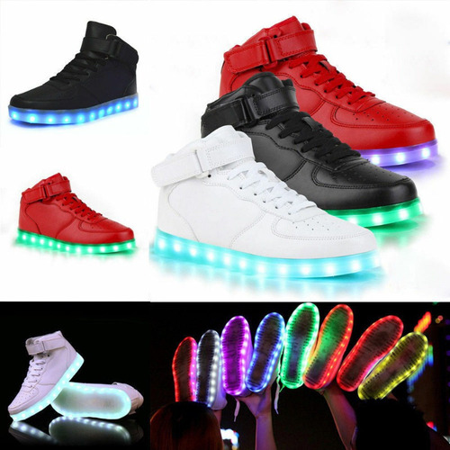 Zapatos Con Luz Led Para Hombre Y Mujer, Luminosos, Con Carg