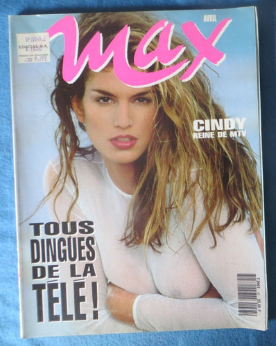 Cindy Crawford Bryan Ferry Revista Max Francia 1991 Exc
