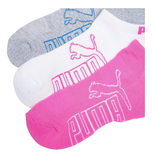 Puma ® 6 Pares Calcetas Cortas Mujer 2 Rosa 2 Blanco 2 Gris
