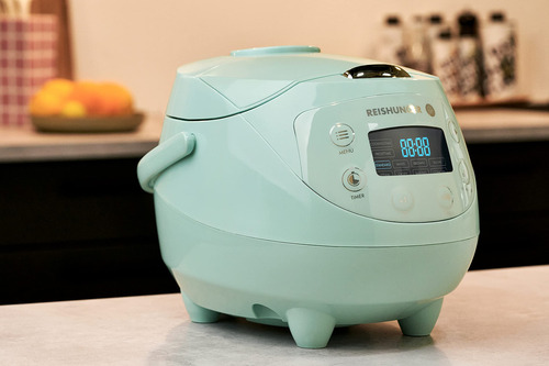 Reishunger Mini Olla Arrocera Digital Y Vaporera, Menta Con