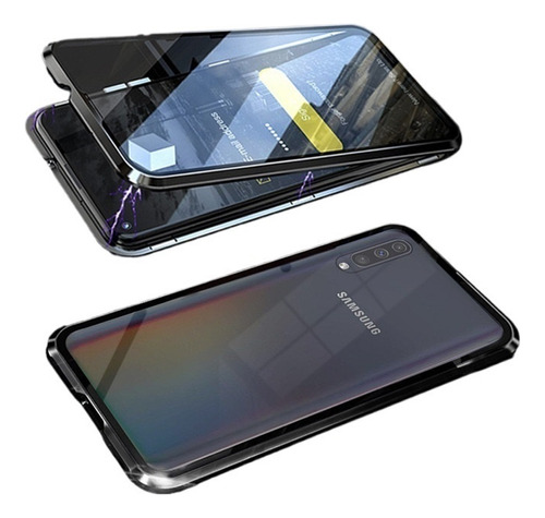 Para Samsung A54 Hd Metal Glass Drop Proof Funda De Teléfono