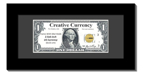 Marcos Para Cuadros Creativos [$4x9bk-b Marco Negro De Dólar