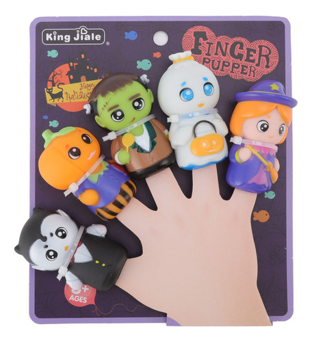 Marionetas De Halloween Con Forma De Dedo, 5 Unidades, Dibuj