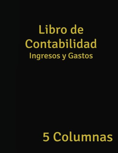 Libro De Contabilidad :5 Columnas 100 Páginas Papel Blanco: