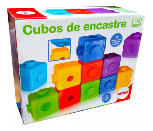  Antex Cubos De Encastre Bebe Didactico Aprendizaje 2283