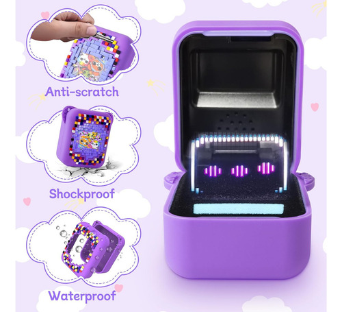 Qoosea Funda De Silicona Para Bitzee Juguete Digital Pets Color Violeta