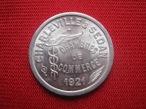 Francia 10 Centimes 1921 Charleville Y Sedan 