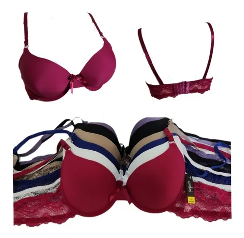 Paquete De 5 Brasieres Coobie Intimates Únicos Talla 38b